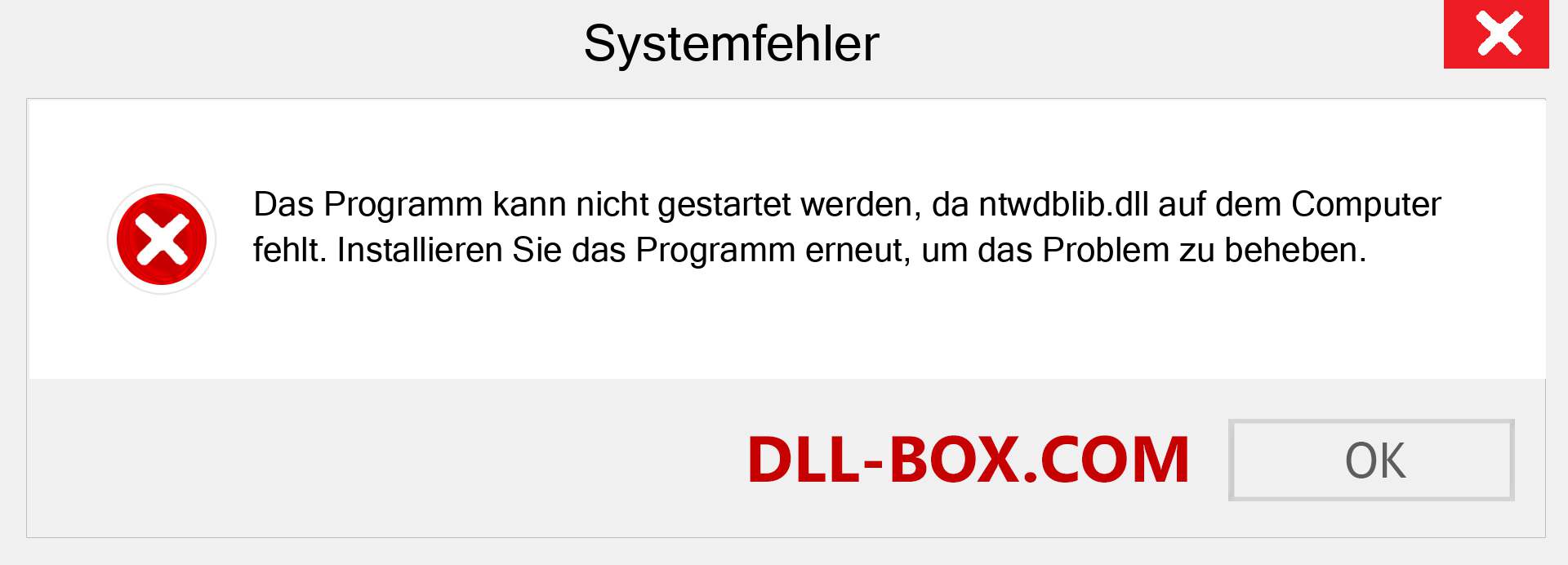 ntwdblib.dll-Datei fehlt?. Download für Windows 7, 8, 10 - Fix ntwdblib dll Missing Error unter Windows, Fotos, Bildern